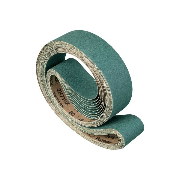 Pferd Coated Belt, Zirc, 2"x60", 36 Grit, Coated, 2" W, 60" L, 36 Grit, Zirconia Alumina 49792